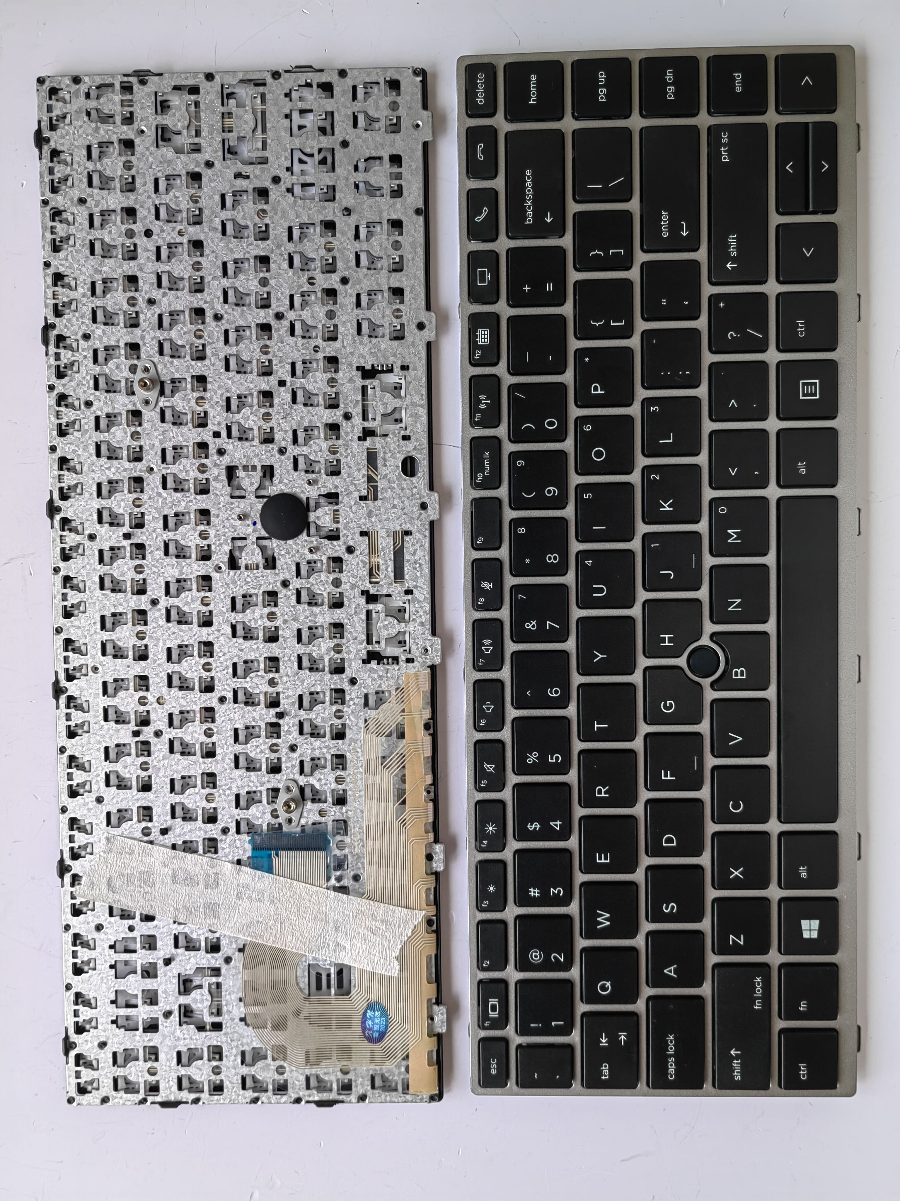 Picture of New Replacement Laptop Keyboard For HP 840G5/SK quality/840G6 SILVER FRAME BLACK With hole (OEM) US Layout